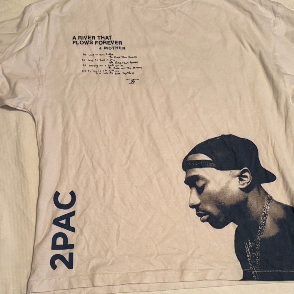 Zara White 2PAC Graphic Tee